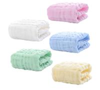 Abaodam 5 pezzi Asciugamani Ragazzo Ragazza Strati Cotone Morbido Multiuso per Bagnetto e Bavetta Assorbente per Lavabili in Lavatrice per Sensibili