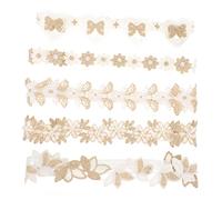 Abaodam 5 Pezzi Copricapo Per Banchetti Cento Giorni Per Neonata Set Di Copricapo Con Fiori in Pizzo Cavo Fascia Ricamata Per Bambina Accessorio Per Feste Materiale Comodo