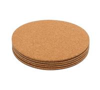 Abaodam 5 Pezzi Sottovaso Rotondo in Sughero Pellicola PP per Vasi | Design Semplice, Previene Perdite D'acqua, Protegge Mobili e Pavimenti, Facile da Spostare