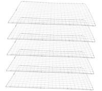 Abaodam 5 pezzi Tappetini per Barbecue in Acciaio Resistente Rete Grill Riutilizzabile per Barbecue Esterno Compatibile con Gas Carbonella ed Elettrico Antigoccia e Facile da Pulire