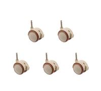 Abaodam 5 Pz Rotelle Per Culla Rotelle Del Letto Ruota Con Asta Silenziosa Per Culla in Gomma Ruota Piroettante Ruota Per Cancello Interasse Mini Ruote Beige Gomma Da Cancellare