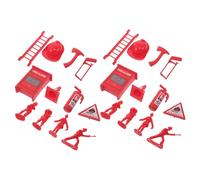 Abaodam 5 Set Mini Estintori e Figurine per Gioco Ruolo Accessori per Caserma dei Pompieri e Casa delle Bambole Stimola Creatività e Collaborazione