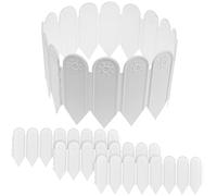 Abaodam 5 Set Recinzione Del Giardino Barriera Animale Di Scherma Da Giardino Recinzione Esterna Confine Recinzione Del Cortile All'aperto Bordura Da Giardino Bianca Plastica 5 Pezzi*5