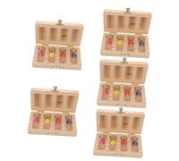 Abaodam 5 Set Scatola per denti da latte contenitore per denti da latte porta ricordi per bambini per denti bambini che cambiano i denti risparmiatori porta bambini Bicchiere