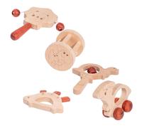 Abaodam 5 Sonagli in Legno per Ragazzo Giocattoli Educativi per Sviluppo Coordinazione e Stimolazione Sensoriale Adatti da Mesi Regalo Natale e Compleanno