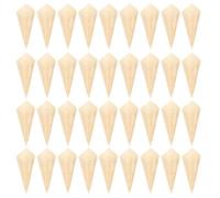 Abaodam 50 Coni Monouso Biodegradabili in Legno 13x18 Cm per Gelato, Caramelle e Dessert, Bicchieri Conici Usa e Getta per Feste, Matrimoni e Ristorazione, Leggeri e Pratici da