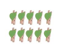 Abaodam 50 mollette in legno d'amore per decorazione fotografica, set di mini mollette per foto, colore verde, per decorazione della casa, mini mollette
