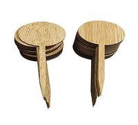 Abaodam 50 Pezzi Etichette Ovali per Piante Legno Riutilizzabili Cartellini Decorativi per Giardinaggio per Creativi e Decorazioni da Te