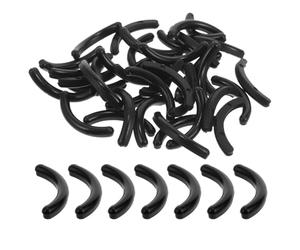 Abaodam 50 Pezzi Gommini di Ricambio per Piegaciglia in Gel di Silice Neri Texture Liscia e Delicata, Sicuri e Adatti per Uso Quotidiano nel Make-up Occhi