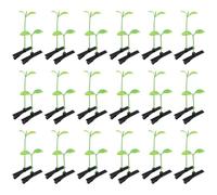 Abaodam 50 Pezzi Mollette per Chioma Bambina in Plastica Verde Forma di Germoglio di Fagiolo e Foglia, Accessori Creativi e Adorabili per Decorazioni Fai da Te e Regali