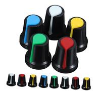 Abaodam 50pezzi Manopole Per Chitarra Caps Per Potenziometri Diversi Colori Compatibili Con Elettricità Per Controllo Volume e Tonalità Adatti Modelli Con Albero