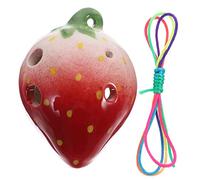 Abaodam 6 ocarina strumenti per bambini ocarine in ceramica fragola strumenti musicali strumento etnico i principianti praticano lo strumento a fiato Cartone animato strumento musicale