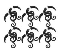 Abaodam 6 Paia Orecchini Finti in Acrilico per Donna Tappi Spiralati Punk Gothic Accessori Comodi e Ipoallergenici per Uso Quotidiano e Feste Alternative