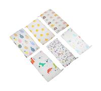 Abaodam 6 Pezzi Bavaglini Anti-bava per Ragazza in Cotone Asciugamano per Viso Bavaglini Anti-sudore Lavabili Stile Casuale