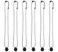 Abaodam 6 Pezzi Clip Magnetica per Microfono a Bottone Supporto in Nylon e Metallo, Regolabile per Streaming e Attività All'aperto, Pratico Accessorio Hands Free Nero