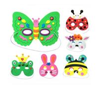 Abaodam 6 Pezzi Kit Materiale Maschera Animale Fai in EVA per Halloween | Feste Genitori e Figli, Cosplay Creativo, Taglio Ampio, Stile Misto, Stile Casuale