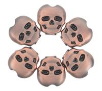 Abaodam 6 Pezzi Manopole Anti-svincolo a Chitarra e Acustica Elettrica Accordatore ed Forma di Teschio in Metallo, Resistenti a Corde Strumenti Durante Suono