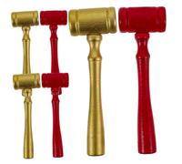 Abaodam 6 Pezzi Martello Giudice in Legno per Gioco di Ruolo e Asta Martelletto Leggero e Multiuso per Sviluppo Manuale e Divertimento