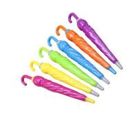 Abaodam 6 Pezzi Penne a Sfera a Forma di Ombrello in Plastico, Penne Creative e Morbide da Scrivere, Perfette per Casa e Uso Quotidiano, Stile Cartone Animato Colore Colore Casuale