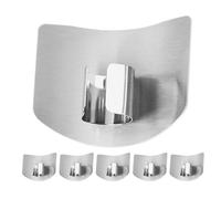 Abaodam 6 Pezzi Protezioni le Dita in Acciaio Inox, Scudo per Dita da Chef per Taglio Sicuro in Cucina, Protezione Versatile per Affettatrice Mandolina e Preparazione Alimenti