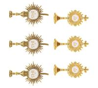 Abaodam 6 Pezzi Set 6 Spille da Bavero a Croce in Lega di Zinco Leggero, Spilla Decorativa Religiosa per Comunione e Battesimo, Accessorio Classico Unisex per Abiti, Sciarpe e Cappelli