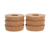 Abaodam 6 Pezzi Tappo in Sughero con Foro per Vaso in Vetro Trasparente, per Piante Idroponiche e Decorazione Casa, Ventilazione Ottimale e Design Elegante