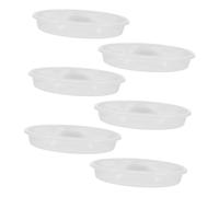 Abaodam 6 Pezzi Vassoio d'Acqua vegetale Base per Vaso in plastica pianta da Giardino sottovaso per Piante in plastica piattino Trasparente sottovasi per Piante Transparent