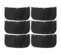 Abaodam 6 Pezzi Visiera Protettiva per Saldatura 15,6 Pollici Nera, | Pvc, Alluminio e Pc, Bordo da 1, 0mm Linguette Standard, Antiappannamento e Alta Trasparenza