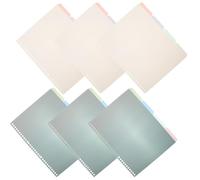 Abaodam 6 Set Divisori per Raccoglitori A4 Perforati Multicolore in Pp, Schede Separatori per Quaderni e Agende, Etichette Indice per Ufficio e Uso Domestico, Organizzazione Documenti