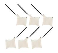 Abaodam 6pezzi Borsa Da Toeletta Da Appendere Bianca Con Cerniera Organizer Per Cosmetici Da Viaggio Beauty Case Per Trucco Per Donne Essenziale Per Viaggiatori e Amanti Del Fai Da Te