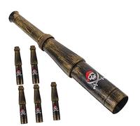 Abaodam 6pezzi Cannocchiali Pirata Monoculari Per Ragazzo Ragazza Ragazza Monocolo Telecopico Leggero e Resistente Giocattoli Educativi Per Feste Tema Accessori Portatili Per Esplorazioni