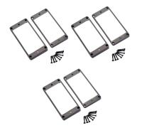 Abaodam 6pezzi Cornice Pickup Humbucker Metallo Per Chitarra Elettrica Base Piatta Nero Accessorio Musicale Gbe Sostituzione Per Parti Usurate o Danneggiate