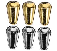 Abaodam 6pezzi Manopole Per Chitarra Elettrica Sintetica Per Selettore e Cinque Vie Facili Da Installare Color Oro e Argento Accessori Per Chitarra Elettrica