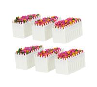 Abaodam 6pezzi Miniature Flower Beds for Dollhouse Resin Plant Ornaments for Fairy Gardens and Diy Projects