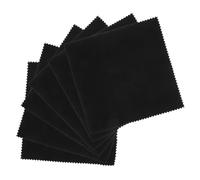Abaodam 6pezzi Panni Microfibra Per Pulizia Strumenti Musicali Stracci Per Chitarra Violino Pianoforte e Sax Design Doppio Lato Nero