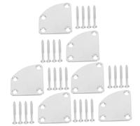 Abaodam 6pezzi Piastra Di Giunto Per Collo Chitarra Elettrica e Basso Resistente Facile Da Installare Accessorio Per Chitarra e Basso Argento