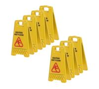 Abaodam 7 Miniature Dollhouse Warning Caution Signs Alloy Floor Safety Notices for Fairy Garden And Model Displays
