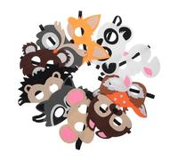 Abaodam 8 Maschere Animali per Feste da Maschere Cartoon per Halloween e Cosplay Comode e Colorate per Include Gufo Giraffa Coniglio Panda Riccio e Volpe