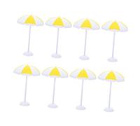 Abaodam 8 Miniature Dollhouse Beach Umbrellas Small Versatile Micro Landscape Accessories For Bonsai Terrariums DIY Crafts And Photo Props