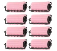 Abaodam 8 Pezzi Bigodini in Spugna Rosa, Arricciacapelli Autofermati in | Set per Styling, Delicati sulla Base, Uso come Fermaglio, Facilità nel Formare Ricci