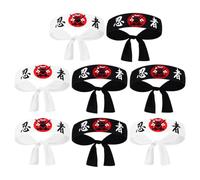 Abaodam 8 Pezzi di Fascia Giapponese per Karate, Fascia per Chef, Bandana, Copricapo per Karate, Sport, Cucina, Costume, Cosplay, Festa