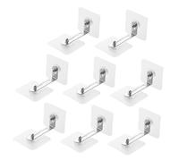 Abaodam 8 Pezzi Kit Ancoraggi Adesivi per Mobili Anti-ribaltamento Fissaggio Forare per Librerie Armadi e Cassettiere Sicurezza Protezione Stabile e Durevole