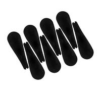 Abaodam 8 Pezzi Spalline Imbottite per Grucce in Velluto Nero, Design Rinforzato e Allargato, Protezioni Antiscivolo per Abiti, per Uso Domestico