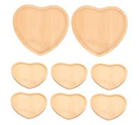 Abaodam 8 Pezzi Vassoi in Legno Forma per Vasi Piante Piccole Sottopiatti per Piante e Cactus Portabevande Naturali e Leggeri per ed Esterni