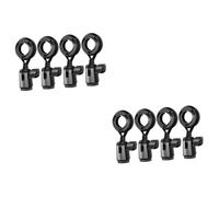 Abaodam 8 Pz clip per asta microfonica microfoni senza fili portamicrofono universale stand microfono scrivania interruttore microfono wireless clip per microfono palmare plastica Black