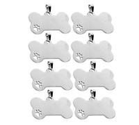 Abaodam 8 Targhette per in con Incisione Personalizzabile e Impronta di Medagliette Resistenti per Animali Domestici Accessori Cane e