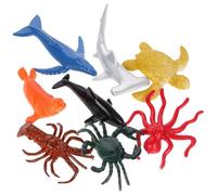 Abaodam 8Pezzi Animali Marini Giocattoli Educativi per Realistici Creature Oceaniche e Narrazione per Attività Didattiche