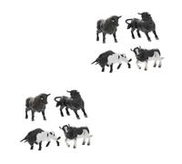 Abaodam 8pezzi Miniature Cow Simulation Toys Set Realistic Animal Ornaments for Kids Educational Playset for Role-playing and Learning Activities