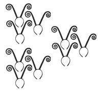 Abaodam 9 Pezzi Cerchietto Antenna Formica Nero per Halloween, Accessorio per Chioma Leggero e Confortevole, per Festa di Ballo e Performance Sul Palco