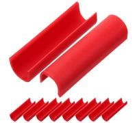 Abaodam Accessori per Tagliapiastrelle Asta di Posizionamento Guida Manuale Protezione a U in Plastica Rossa Resistente Design Scanalato, 10 Pezzi per Piastrellista